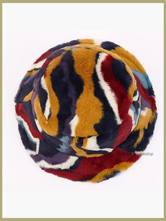 Faux Fur Bucket Hat Winter Warm Plush Fisherman Sherpa Adjustable main image 6